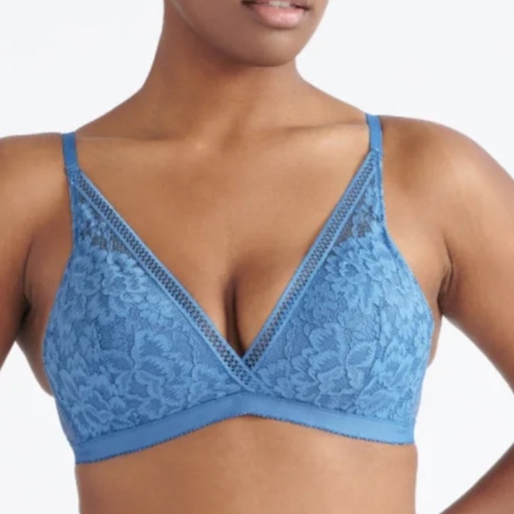 Knix Lace Deep-V Bralette Sz M in Endless Sky - Picture 1 of 7